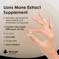 New Leaf Lions Mane Tablets 6 Month Supply
